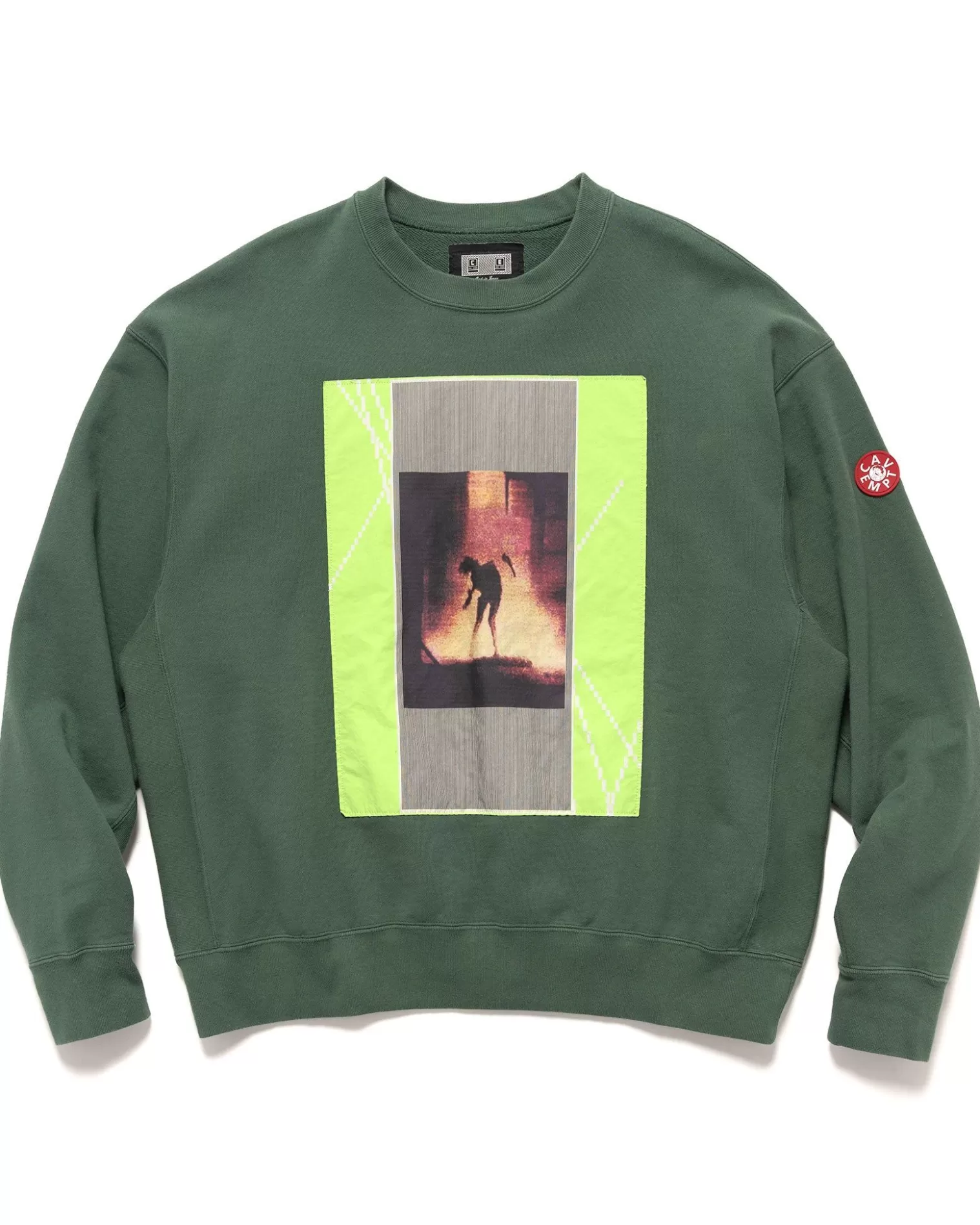 CAV EMPT Washed Vs 8B Crew Neck Green Discount