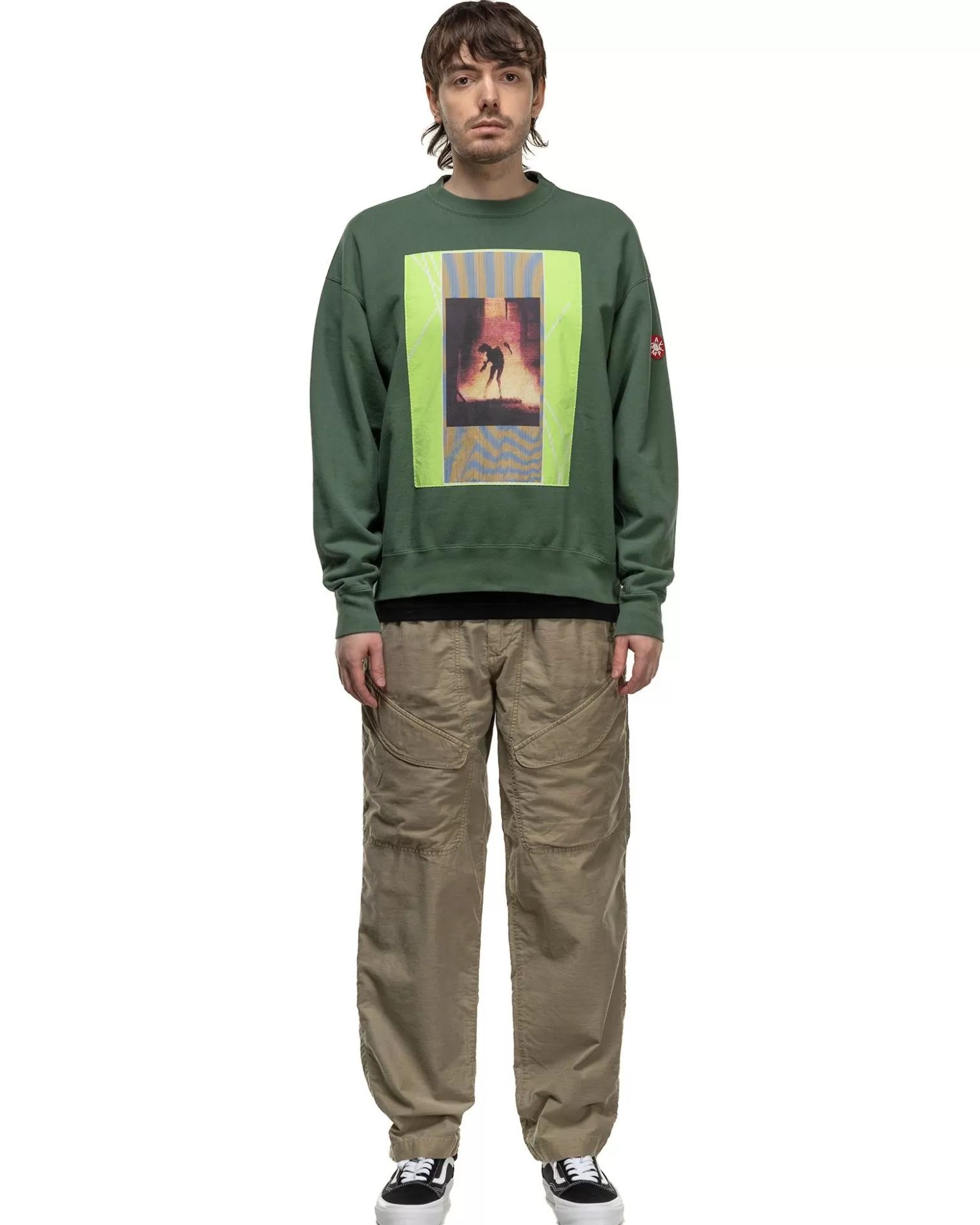 CAV EMPT Washed Vs 8B Crew Neck Green Discount