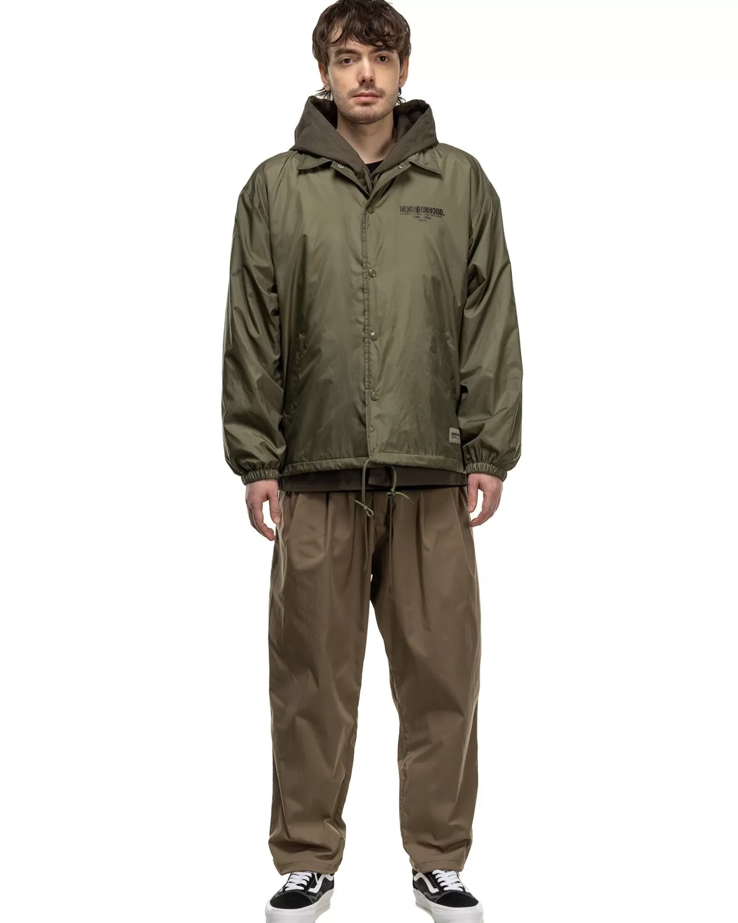 Neighborhood Windbreaker Jacket-1 Olive Drab Clearance