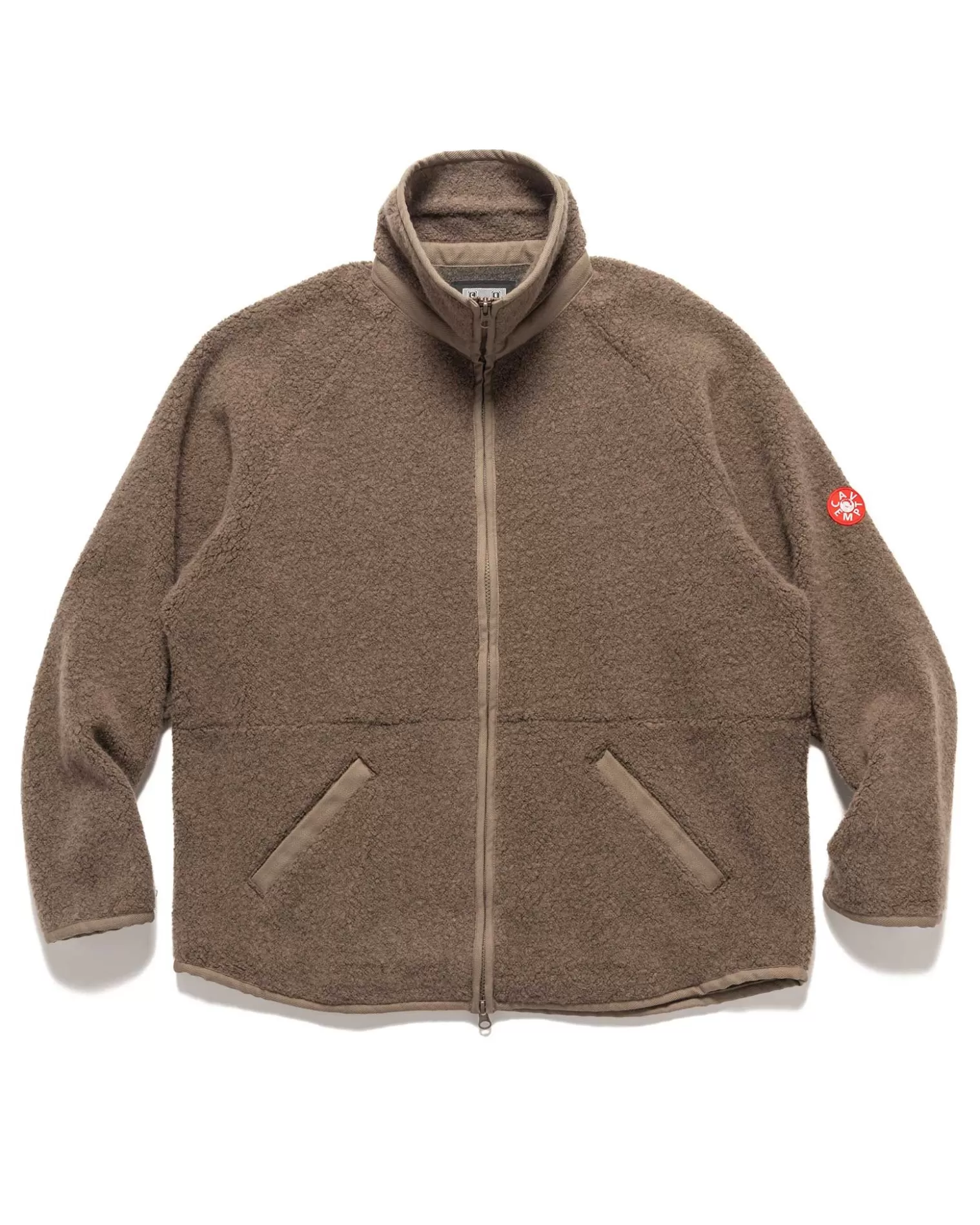 CAV EMPT Wool Boa Fleece Zip Up Khaki Shop